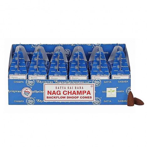 Αρωματικοί Κώνοι Ανάστροφης Ροής Nag Champa Satya