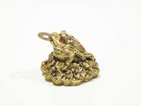 Μικρός Χρυσός Βάτραχος Αφθονίας σε νομίσματα 5Χ4,5cm