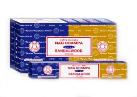 Αρωματικά Στικ Nag Champa & Sandalwood Satya 16γρ